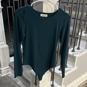 Babaton Deep Teal Long Sleeve Bodysuit